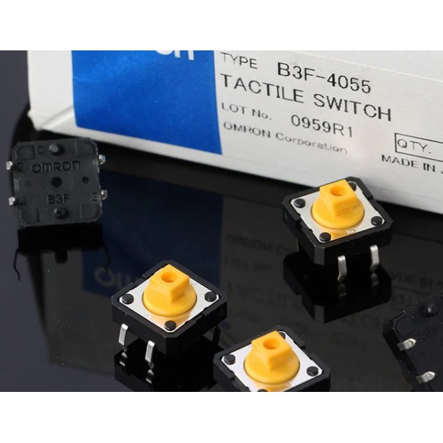 Nút Nhấn 4 Chân 12x12x7.3MM (Omron B3F)