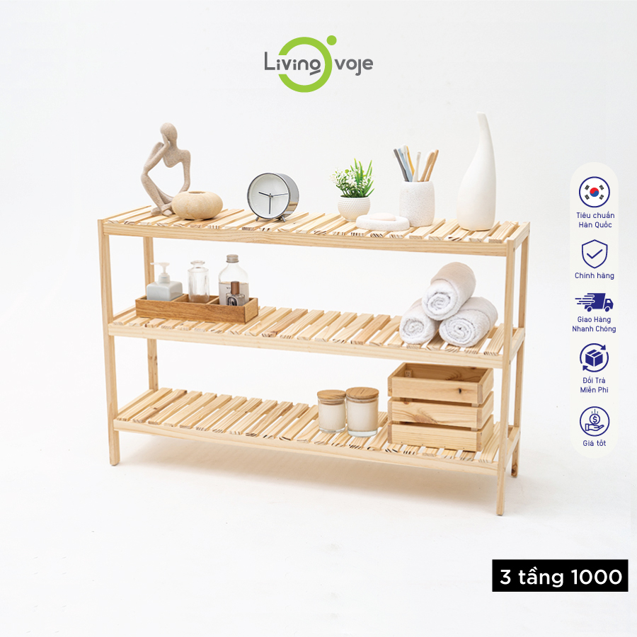 [Kệ gỗ 2 tầng / 3 tầng - Loại 1000 / 1000MP] Kệ gỗ để giày để đồ đa năng