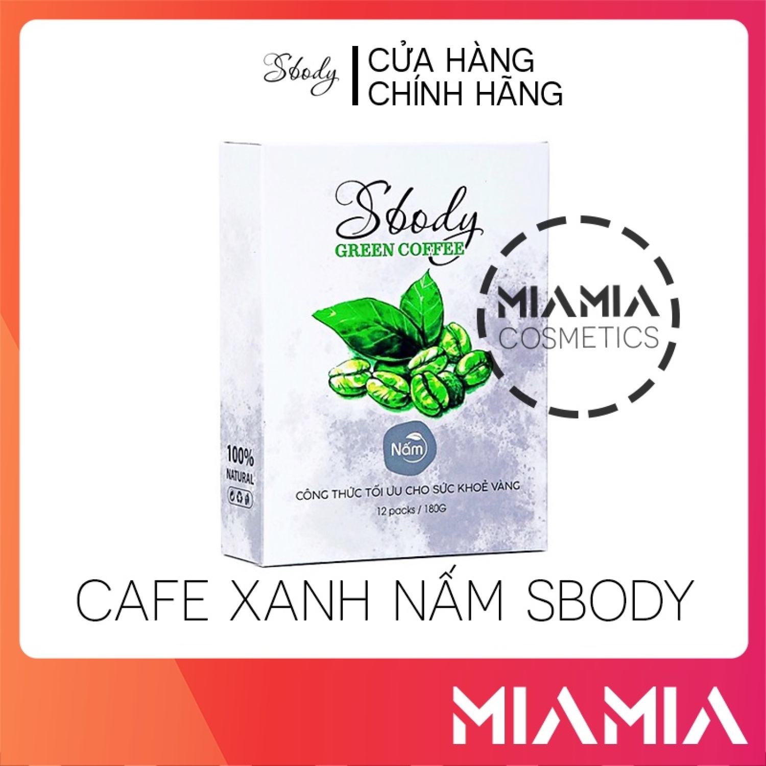 Cà phê xanh nấm giảm cân sbody green coffee chính hãng