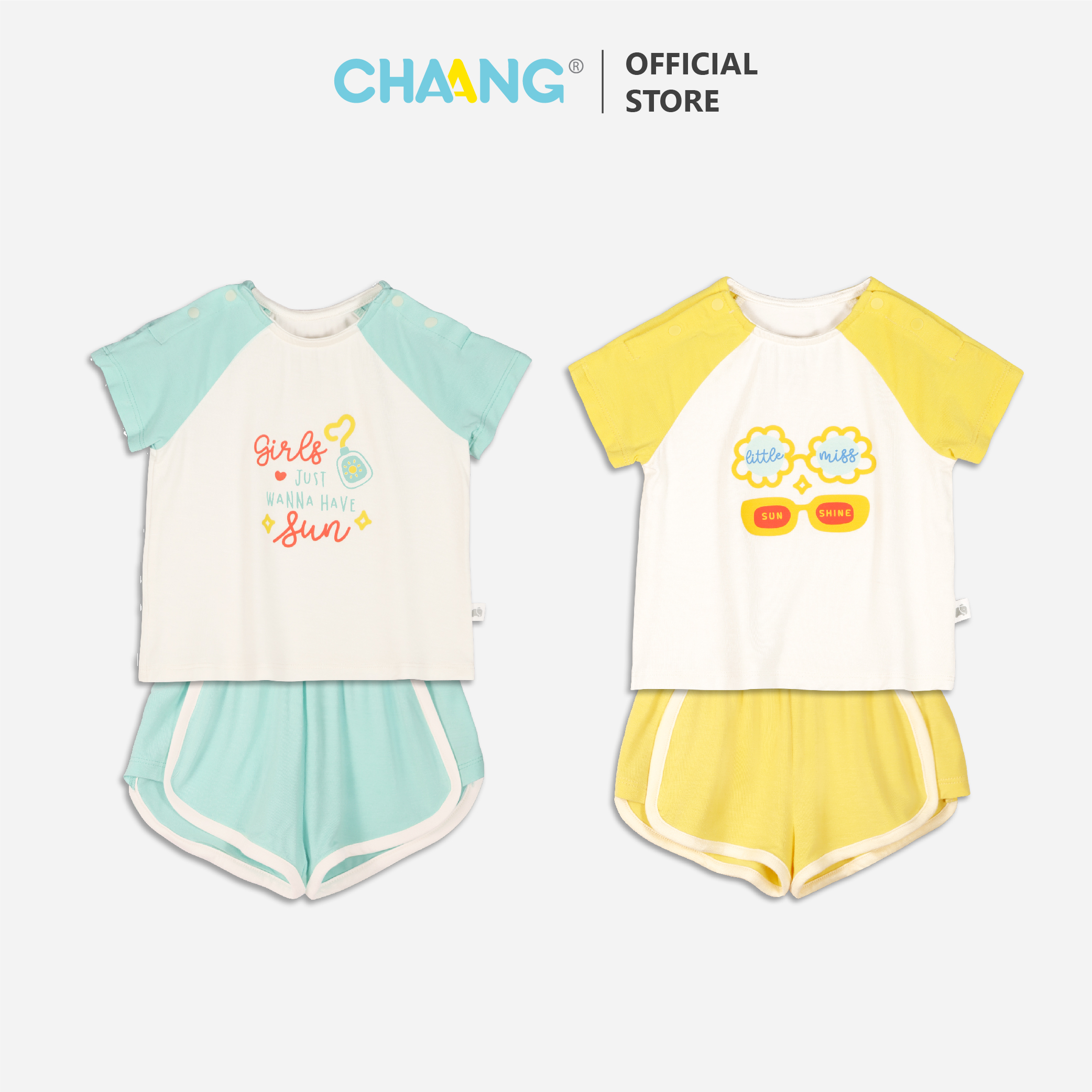 [CHAANG] Bộ cộc raglan bé gái Pool Chaang