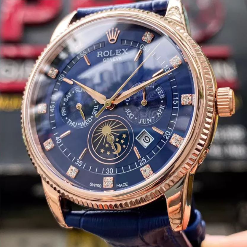 [ PHỐ ĐỒNG HỒ GIÁ SỈ ] Đồng Hồ Nam R Sun&Moon White Automatic size 40mm + Thẻ Bảo Hành