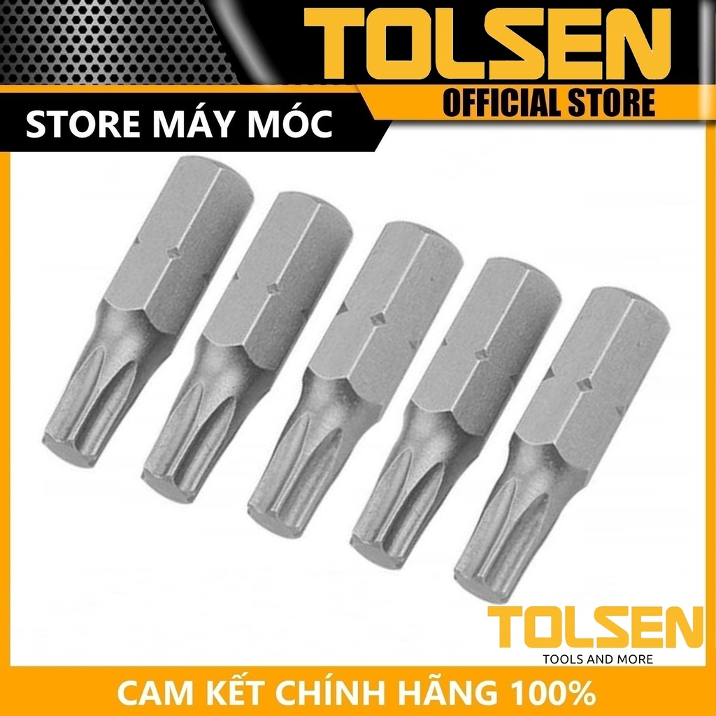 Bộ 5 đầu vít bông t25 * 25 mm tolsen 20277 - hàng chính hãng