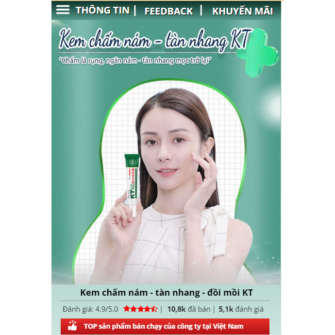 Kem chấm nám - tàn nhan KT