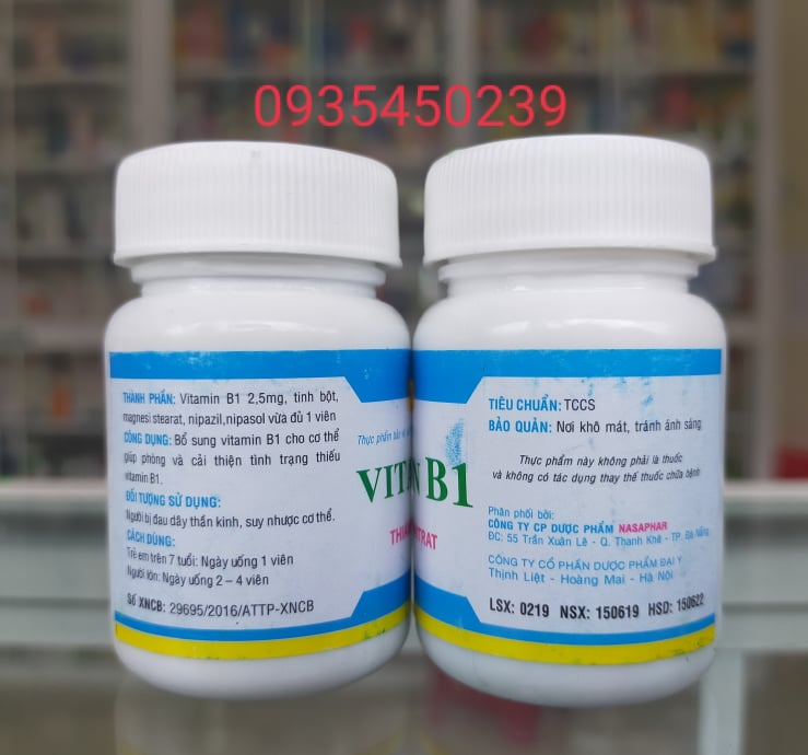 COMBO 10 LỌ VITAMIN B1 LỌ 100 VIÊN