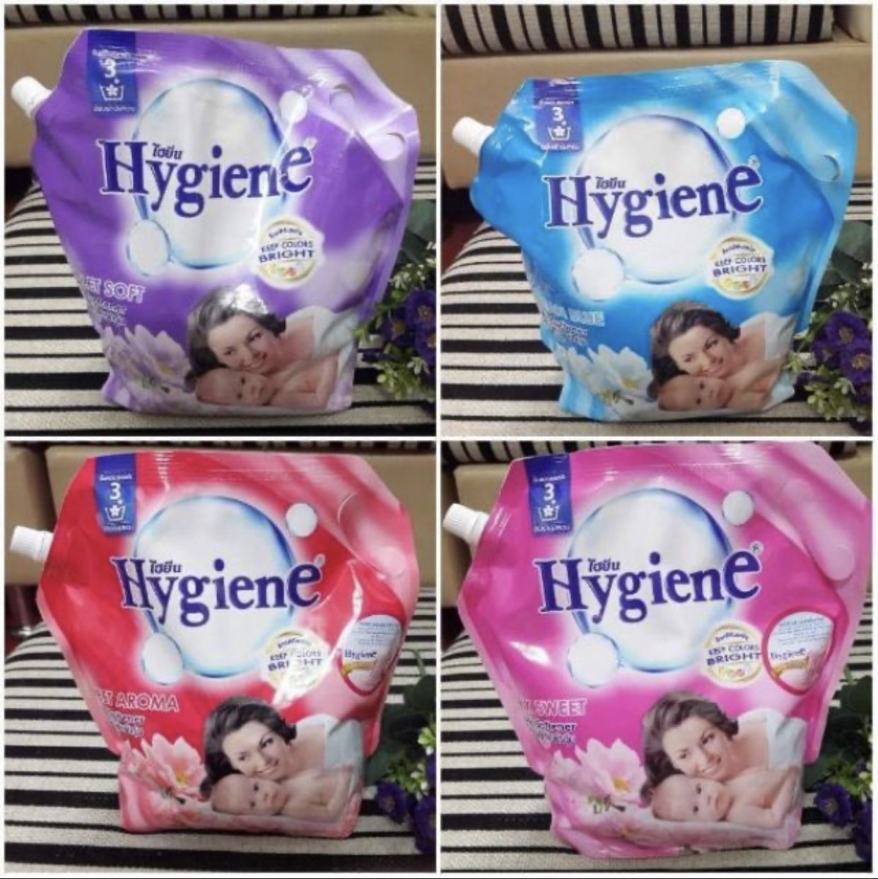 Nước xả mềm vải đậm đặc Hygiene Thái Lan 1800ml