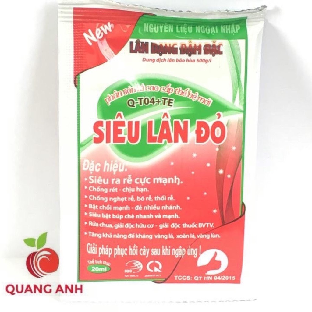 [FreeShip] Phân Bón Đậm Đặc, Cao Cấp Thế Hệ Mới Siêu Lân Đỏ, gói 20ml