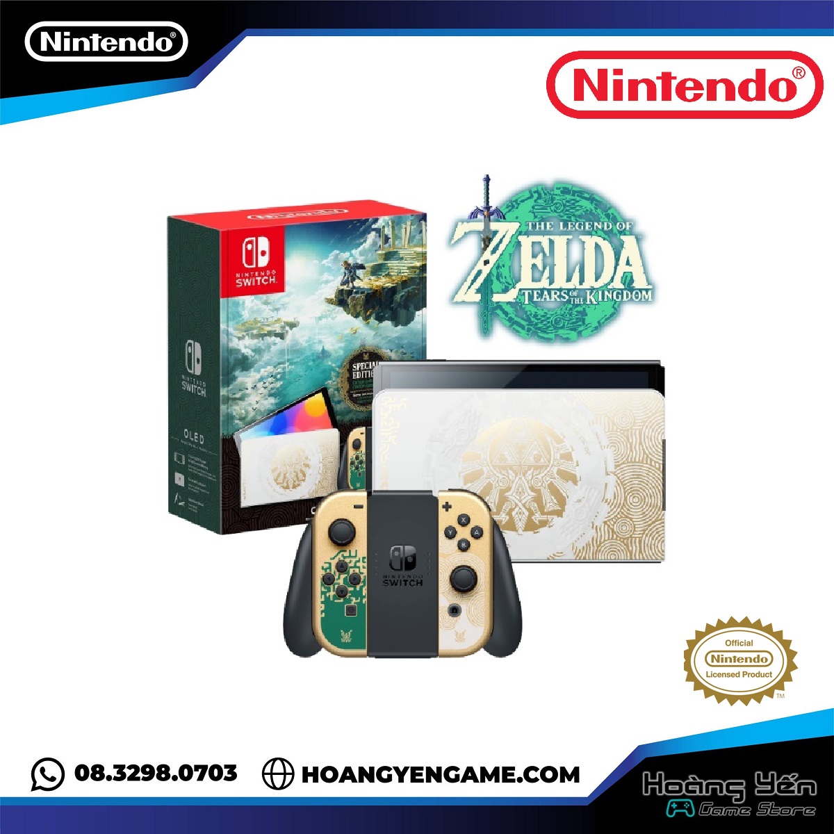 Máy Nintendo Switch Oled Zelda Tears of the Kingdom Limited Edition Chính Hãng