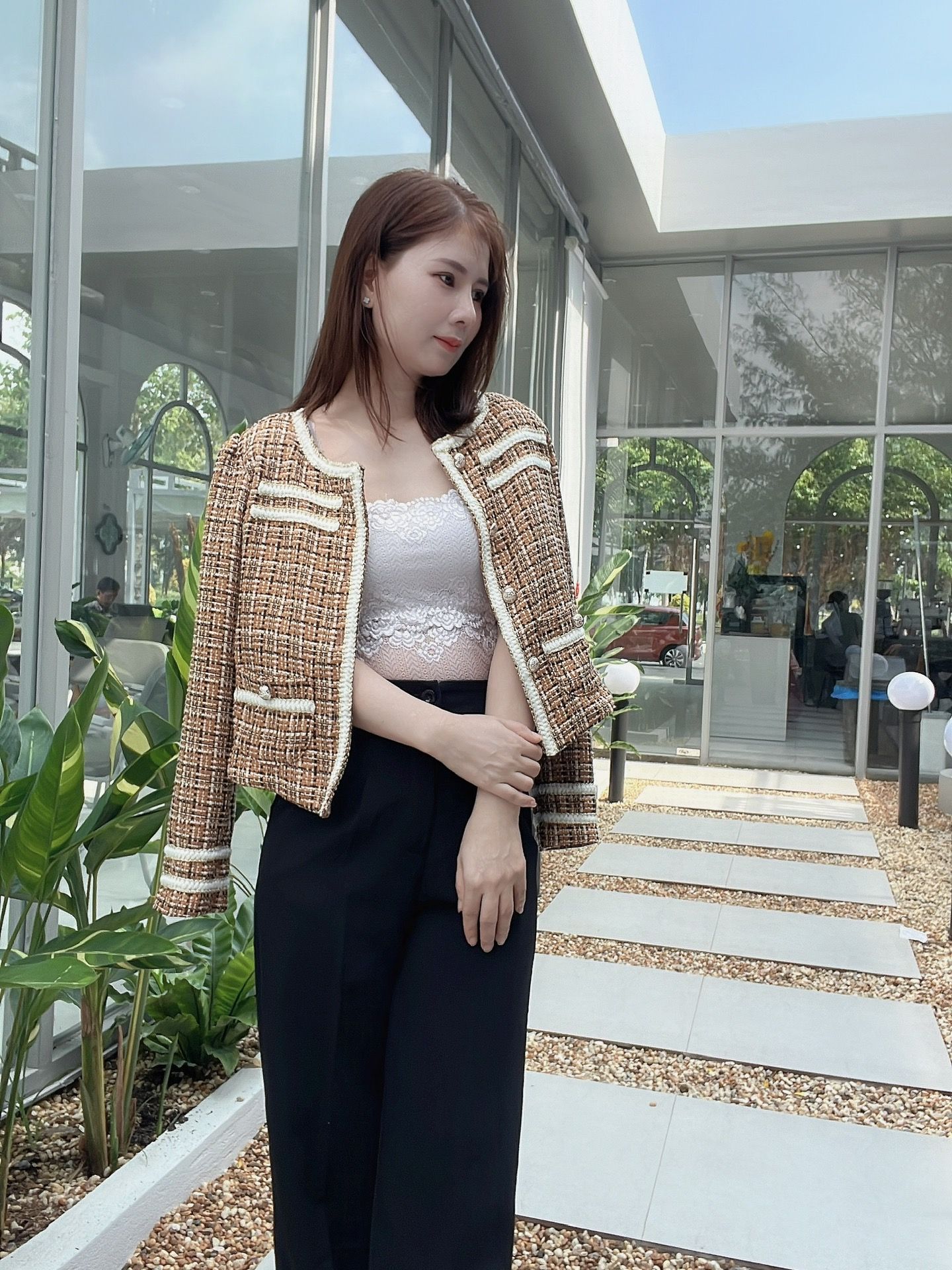 DA4- ÁO DẠ KIỂU CÔNG SỞ THANH LỊCH
