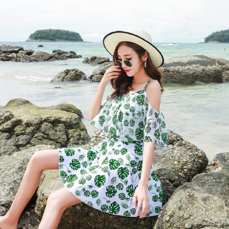 Nơi bán Đồ bơi nữ hai dây trễ vai Váy bơi hai mãnh cao cấp