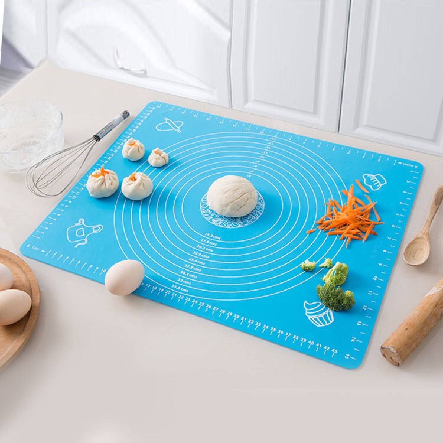 Thớt Silicon Dẻo Có Chia Vạch Làm Bánh