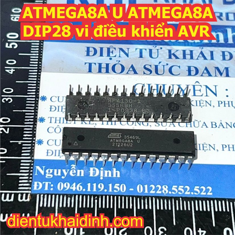 ATMEGA8A-PU ATMEGA8A U ATMEGA8A DIP28 vi điều khiển AVR kde0118