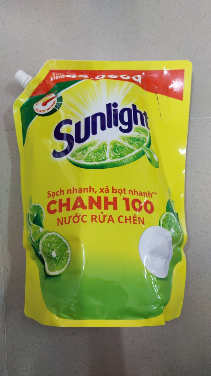 [New Product] Sunlight Lemon Dishwashing Liquid 100 Bags 3.1 kg