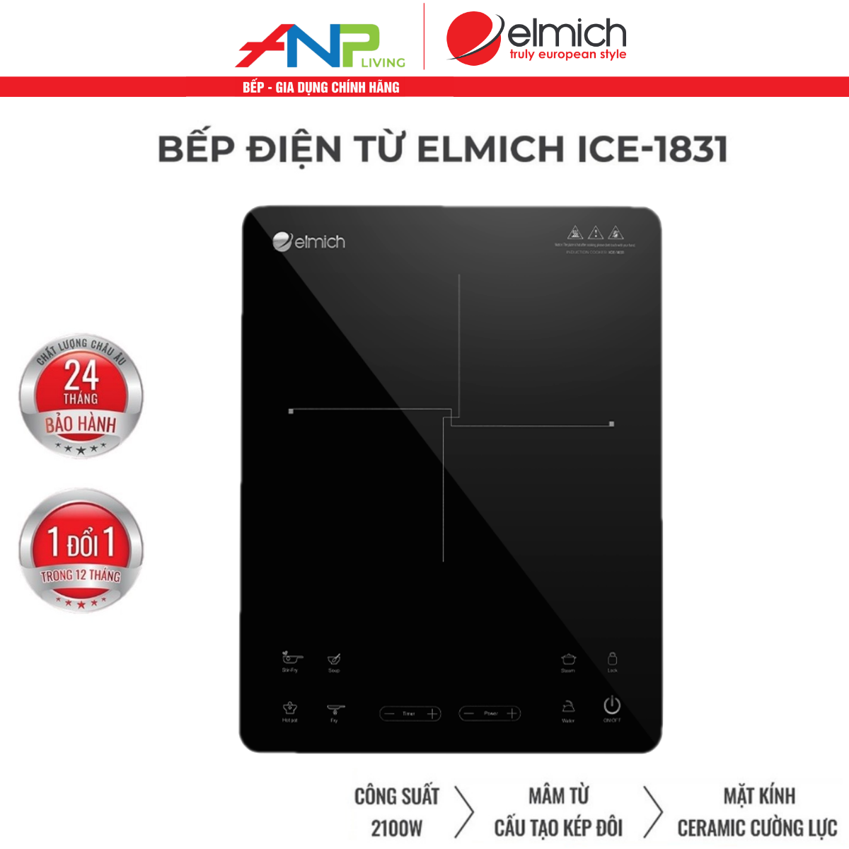Bếp từ đơn elmich ice-1831