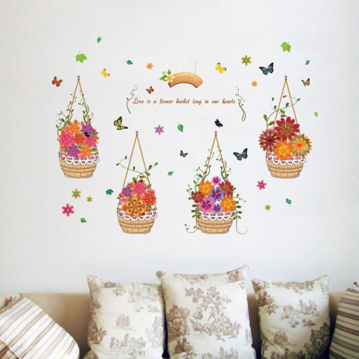 Decal dán tường Flower love Sticker Tranh Dán Tường XL7217- Decal dán tường cây xanh ,Decal dán tường hoa lá