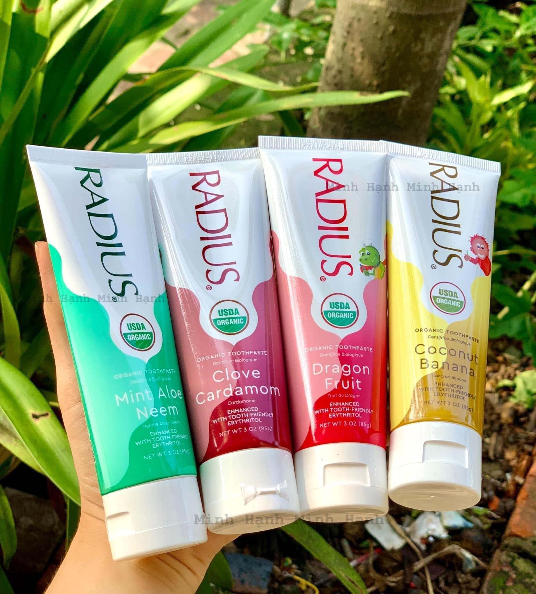 (hàng chuẩn)Kem Đánh Răng Hữu Cơ Radius Organic Toothpaste 85g (Trẻ Em & Người Lớn)