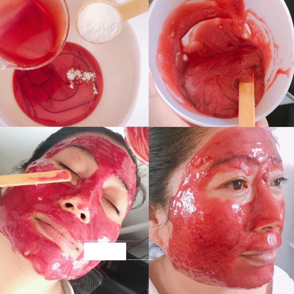 Mặt nạ collagen hoa hồng đỏ ( mặt nạ DNA cá hồi) cao cấp
