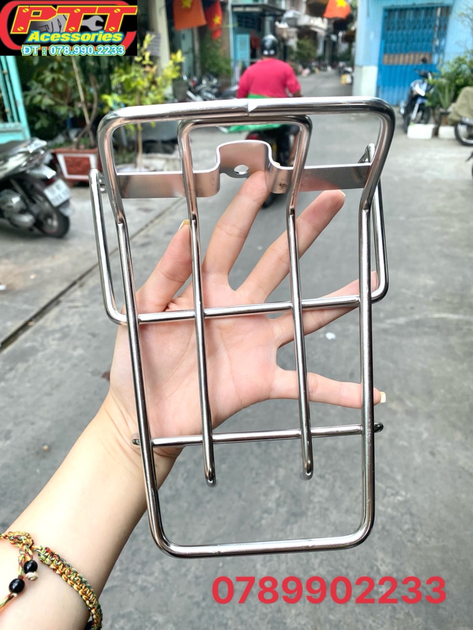 BAGA MŨI TRƯỚC INOX XE CUB MỚI ( CUB TÂY Á )
