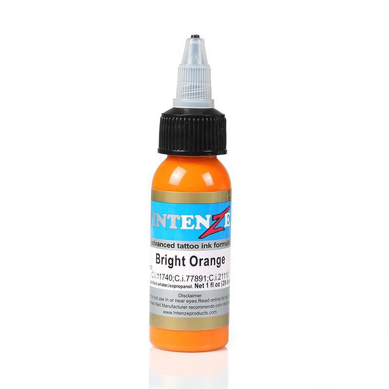 Mực xăm intenZ Màu cam 30ml - Mực xăm chất lượng.