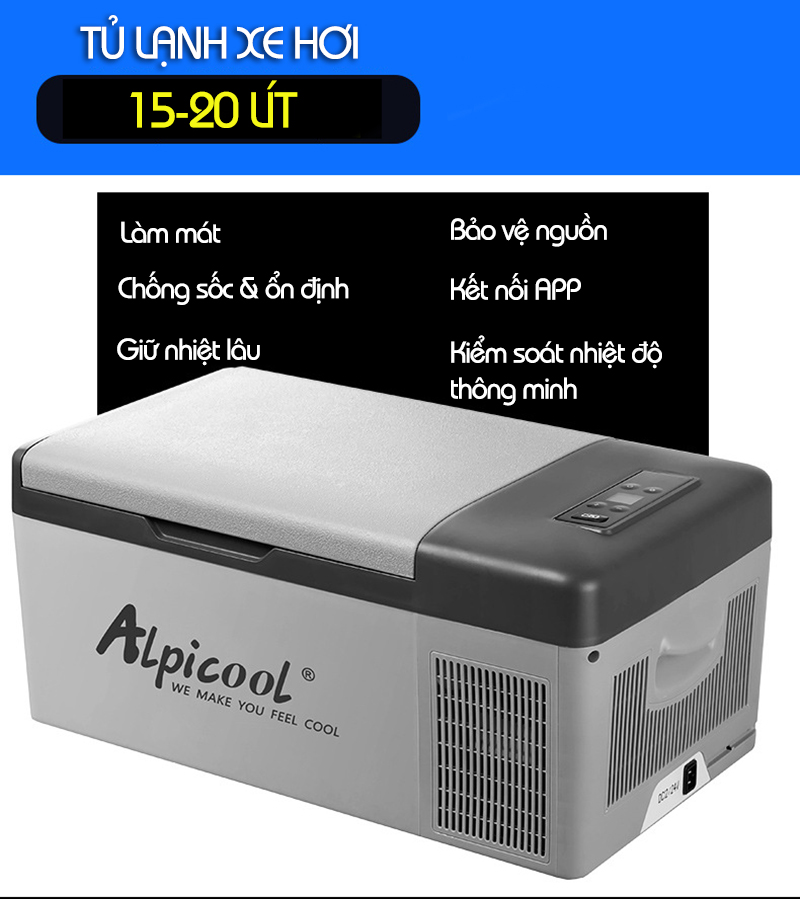 Tủ Lạnh Ô Tô Alpicool (C9/C25/C30/C40/C50/C75 Lít, 12V/24V/220V)