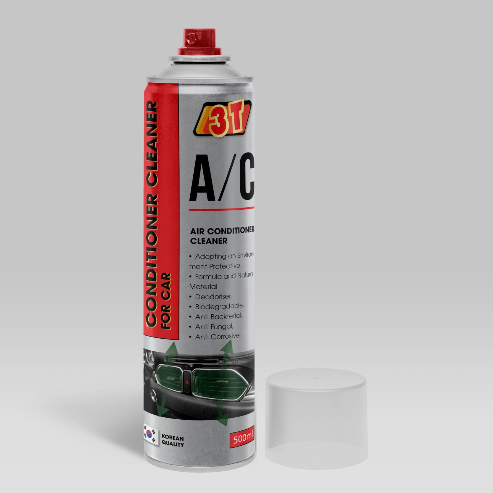 [HCM]Chai xịt vệ sinh máy lạnh xe hơi tiện lợi- 3T A/C AIR CONDITIONER CLEANER FOR CAR 500ML