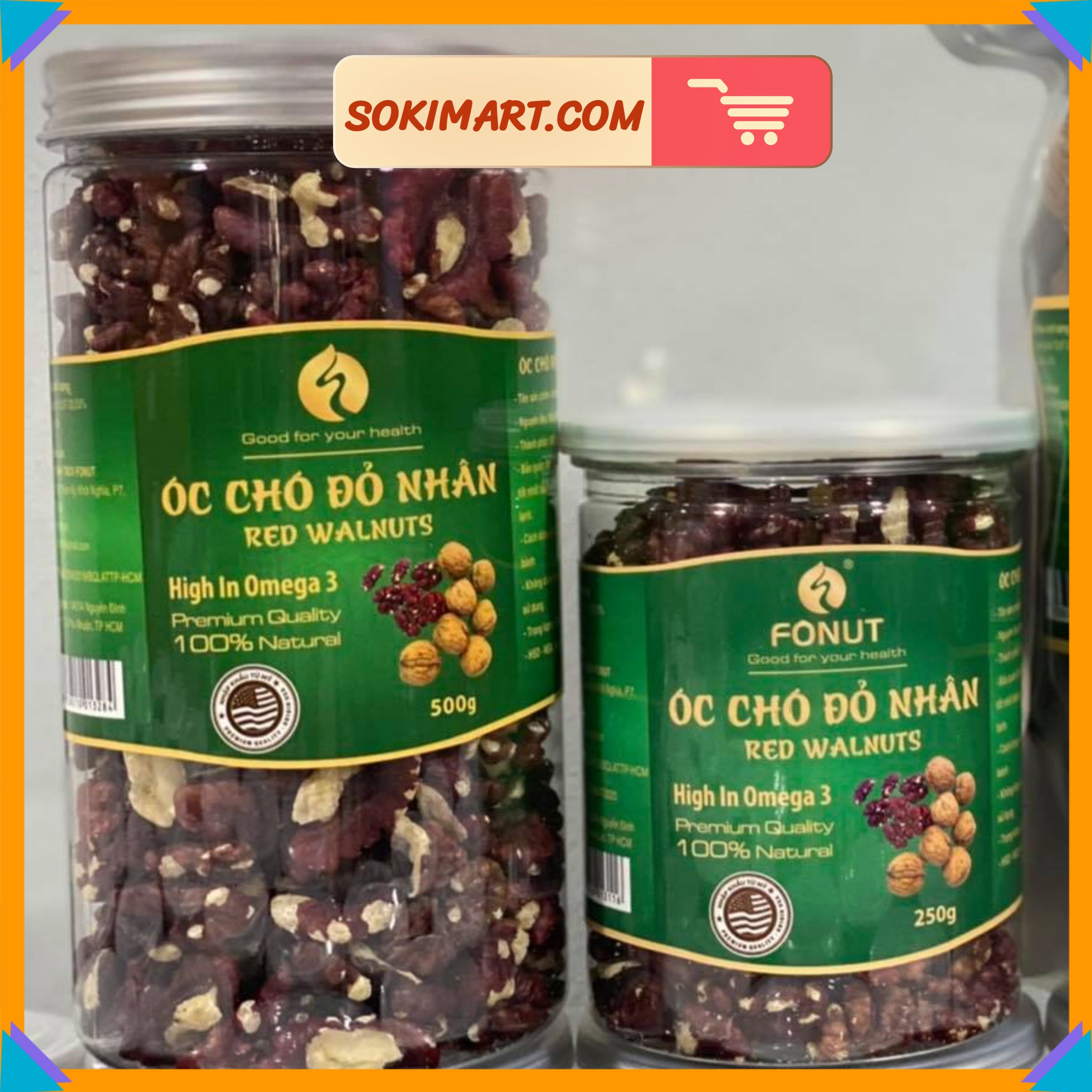 Nhân óc chó đỏ Mỹ - 500g