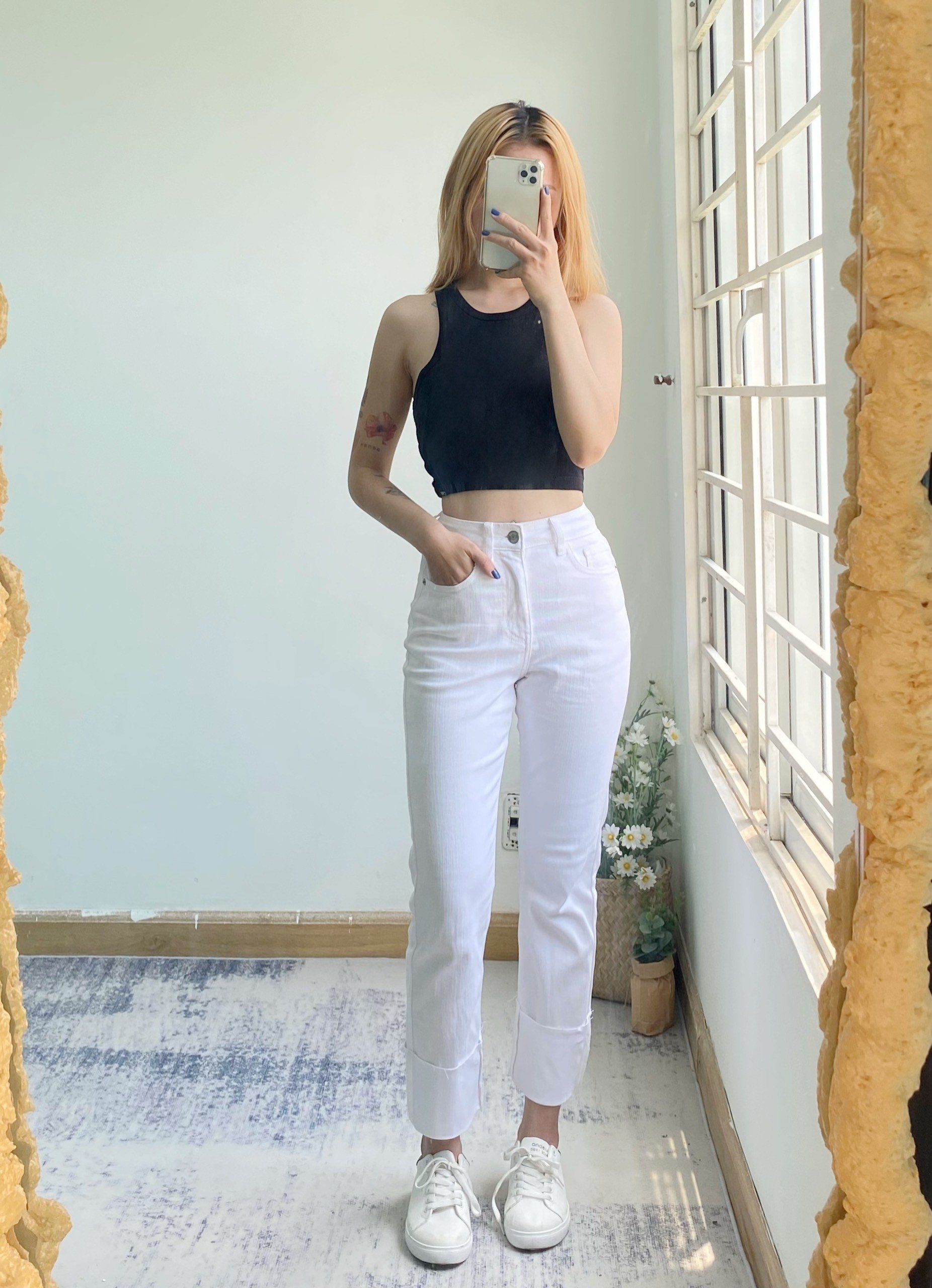 Quần Jeans suôn lật lai nhiều màu AfterBefore