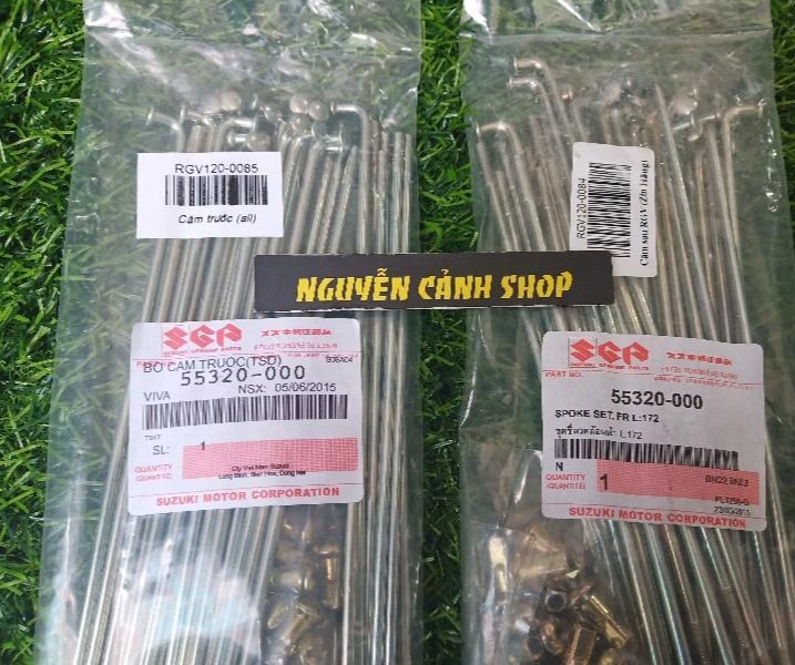 Bộ căm xe sipo Suzuki viva màu bạc gồm hai bánh trước và sau uy tín chất lượng