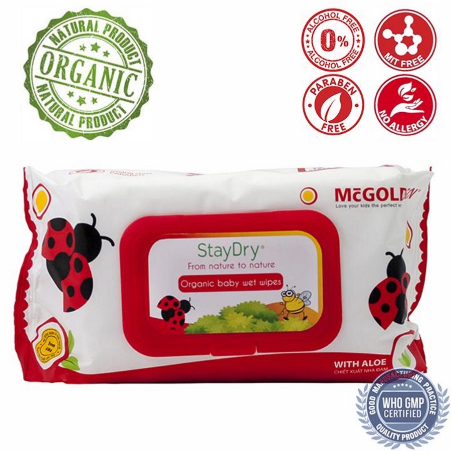 [HCM]Khăn ướt Trẻ em StayDry 80 Tờ (Không Hương)