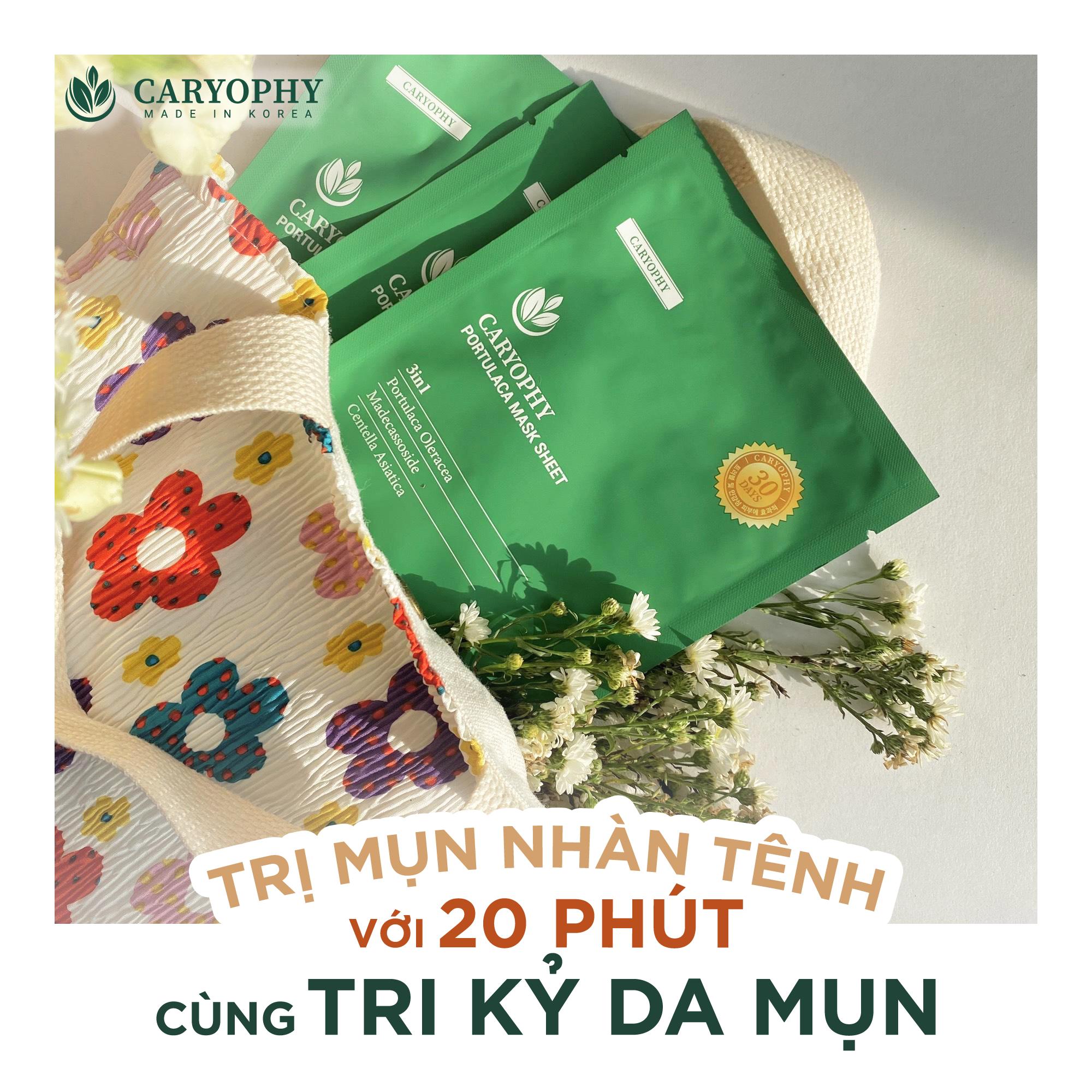 Mặt Nạ Giảm Mụn Caryophy Portulaca Mask Sheet 22g