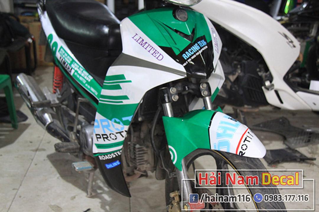 Tem Trùm Sirius Trắng Xanh Racing Team