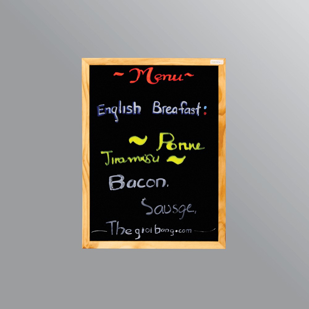 Bảng menu nhà hàng 60*80 cm (Tặng bút dạ quang, hộp phấn)