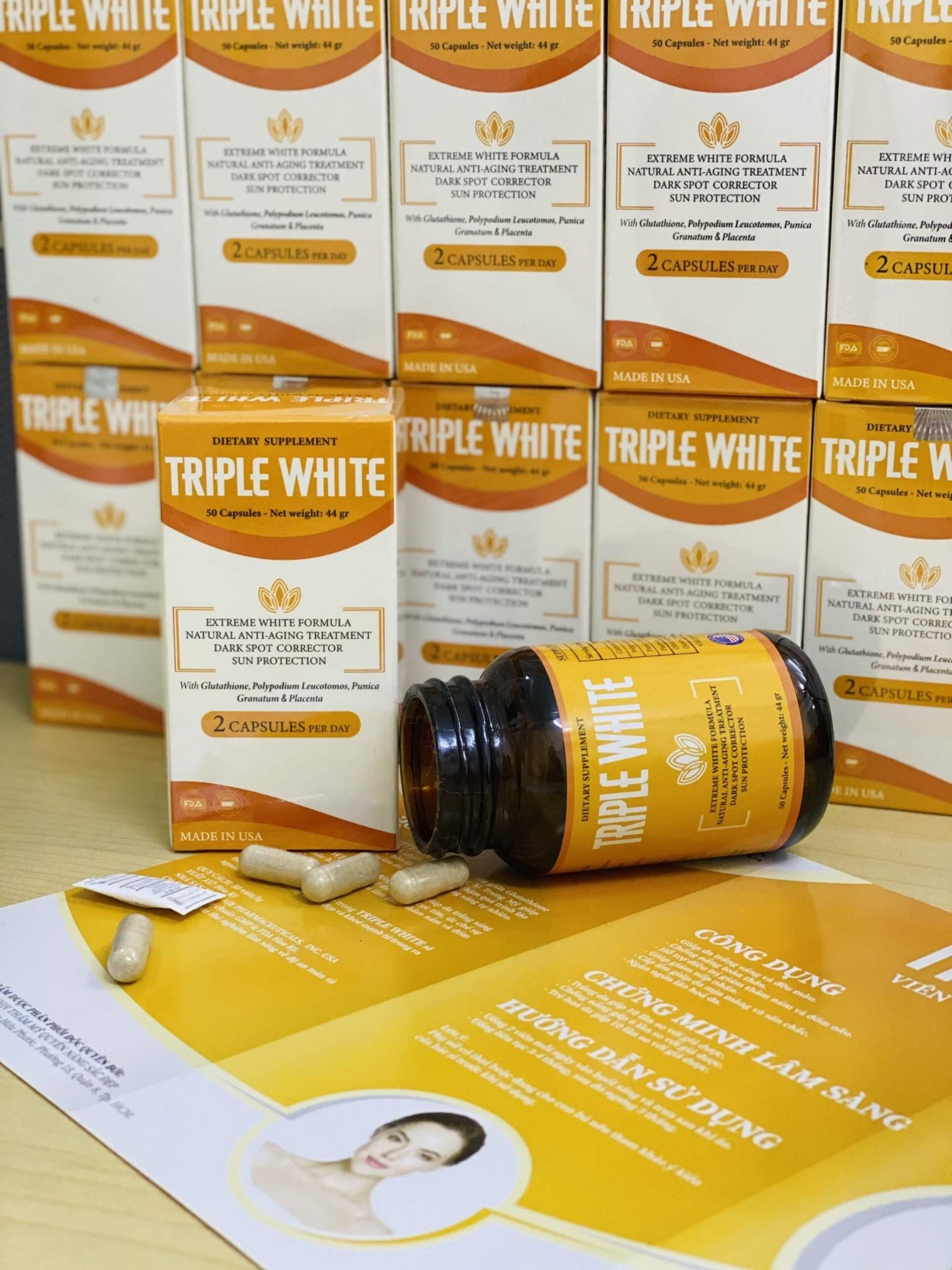 Viên Uống Trắng Da Dietary Supplement Triple White