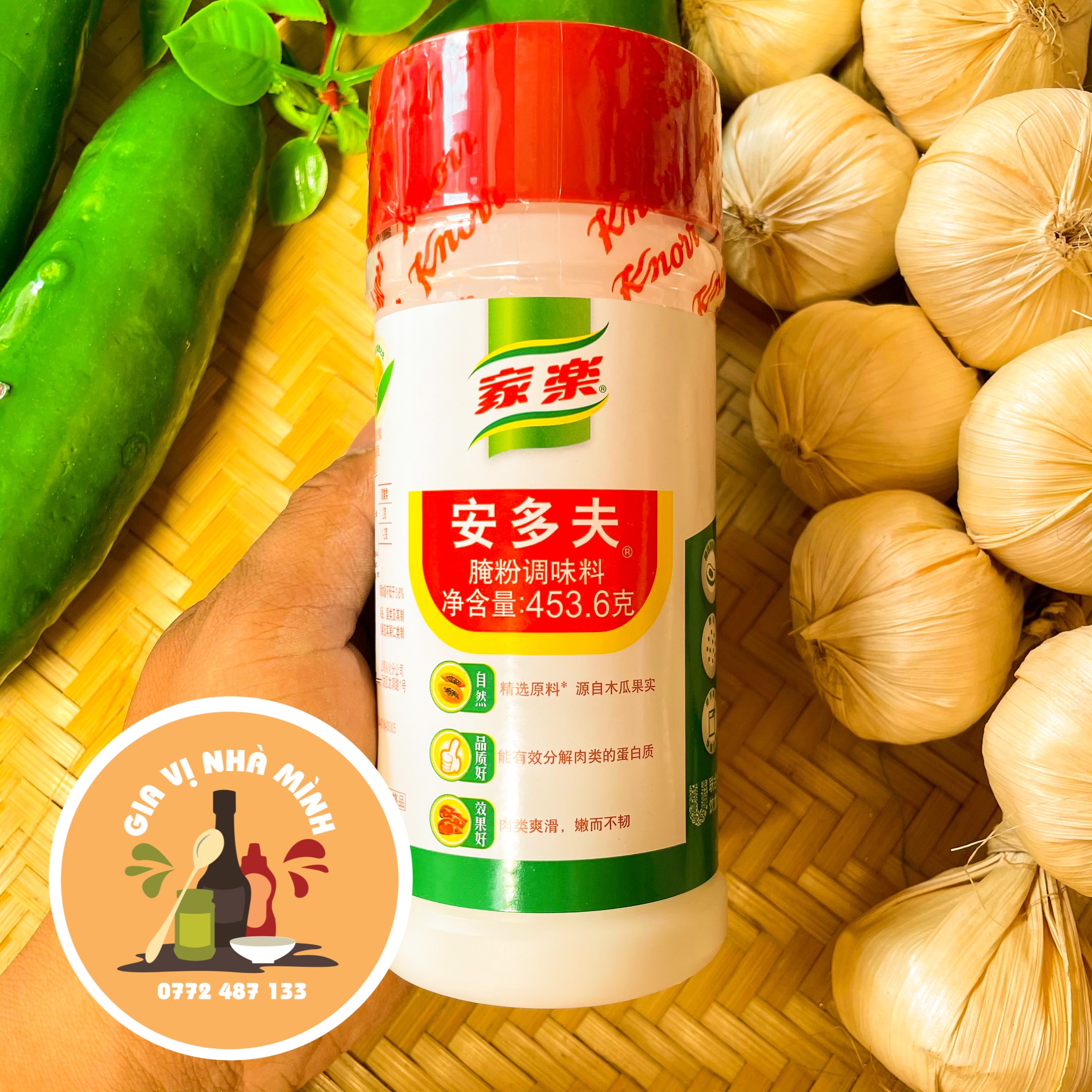 Bột làm mềm thịt knorr 454gr -meat tenderizer powder