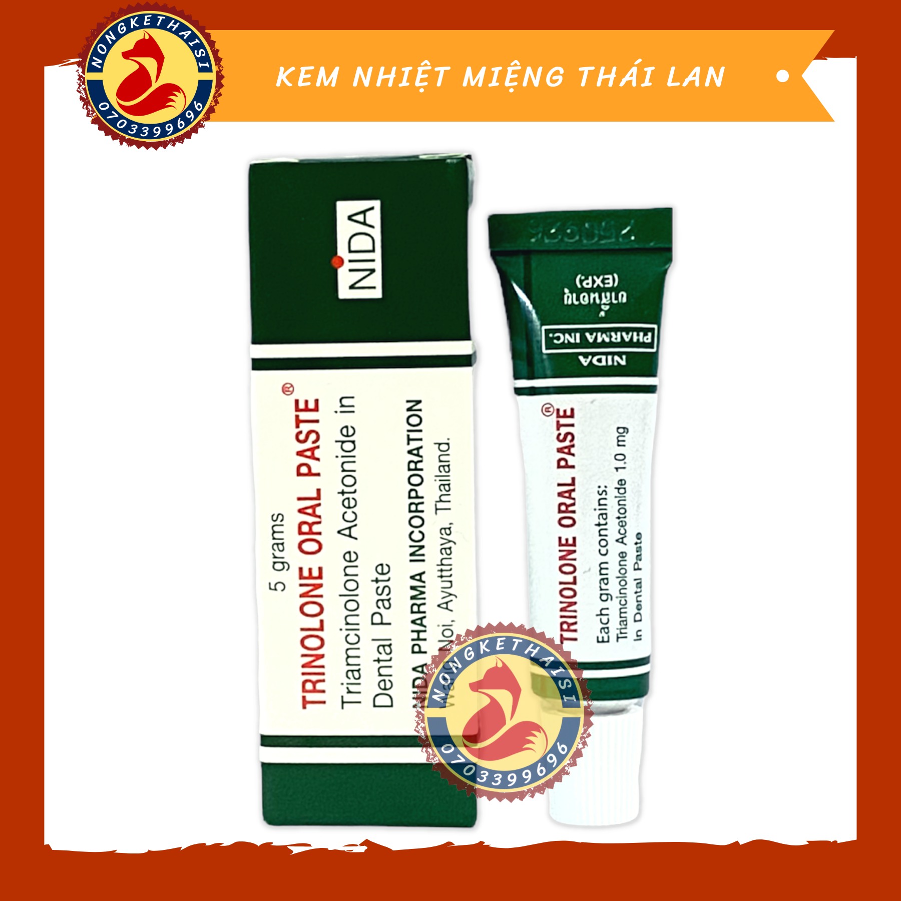 [100% Thái ] KEM NHIỆT MIỆNG THÁI LAN