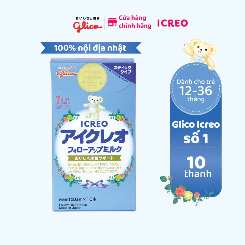 Sữa dinh dưỡng Glico Icreo Follow Up Milk Stick Số 1 dành cho bé từ 9