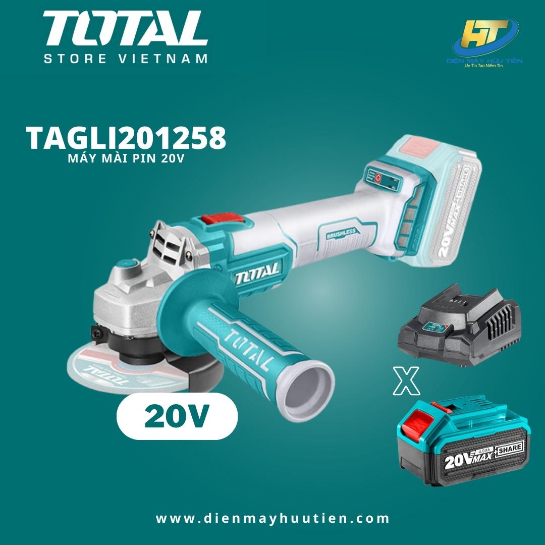 Máy mài góc dùng pin Lithium 20V Total TAGLI201258