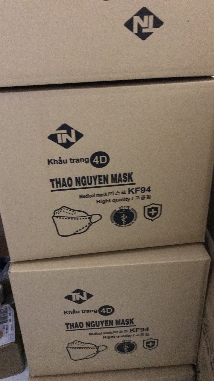 1 Thùng Khẩu trang 4D Thảo Nguyên KF94 (300 cái)