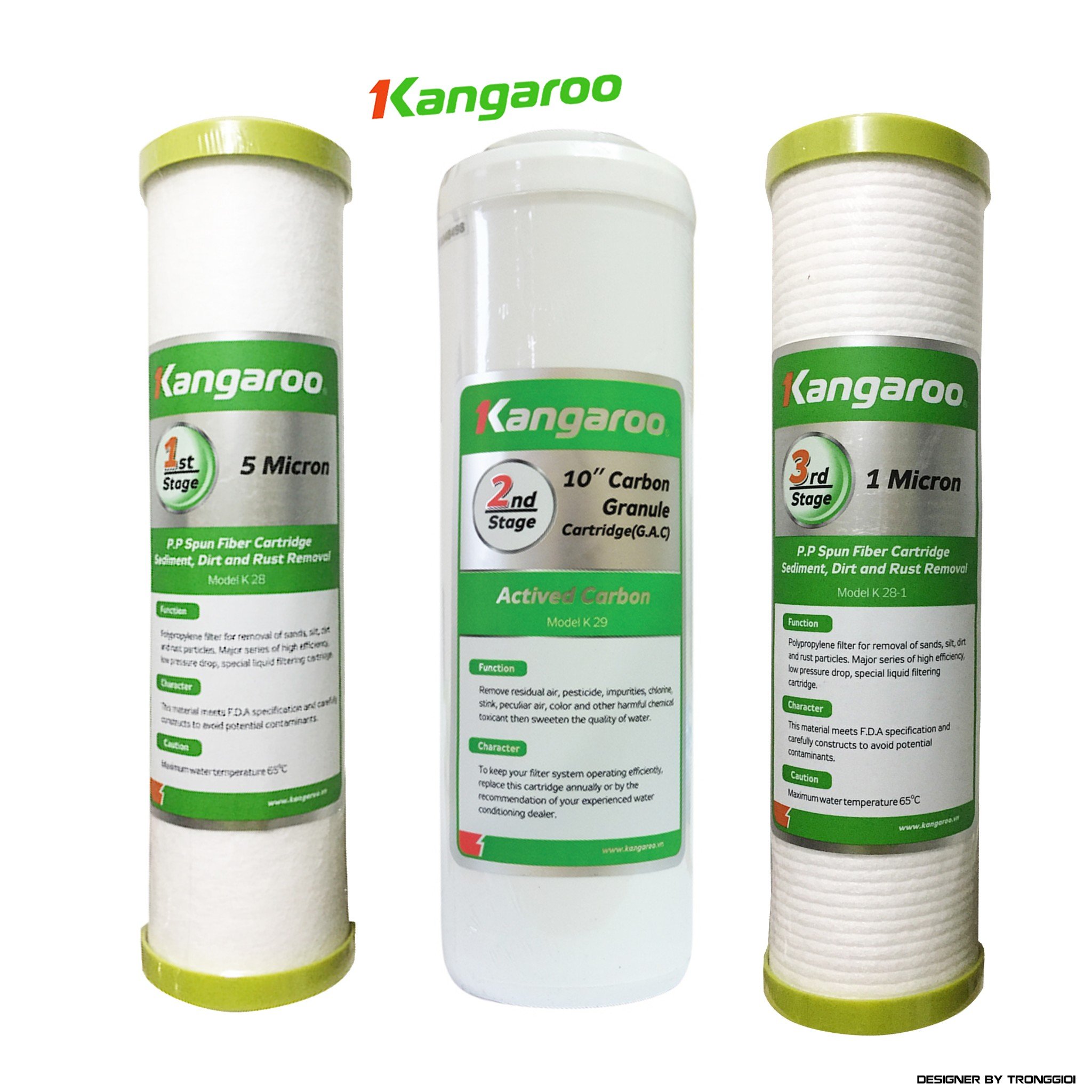 Bộ 3 Lõi Lọc KANGAROO 1,2,3