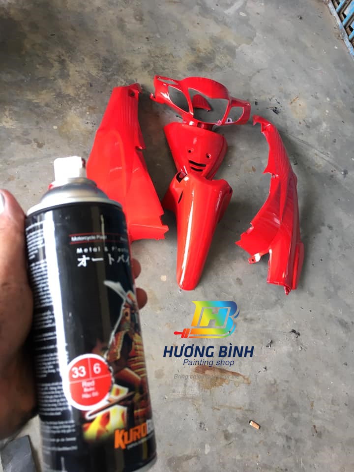 [COMBO] Sơn xịt Samurai màu Đỏ - 6 với bóng K1K