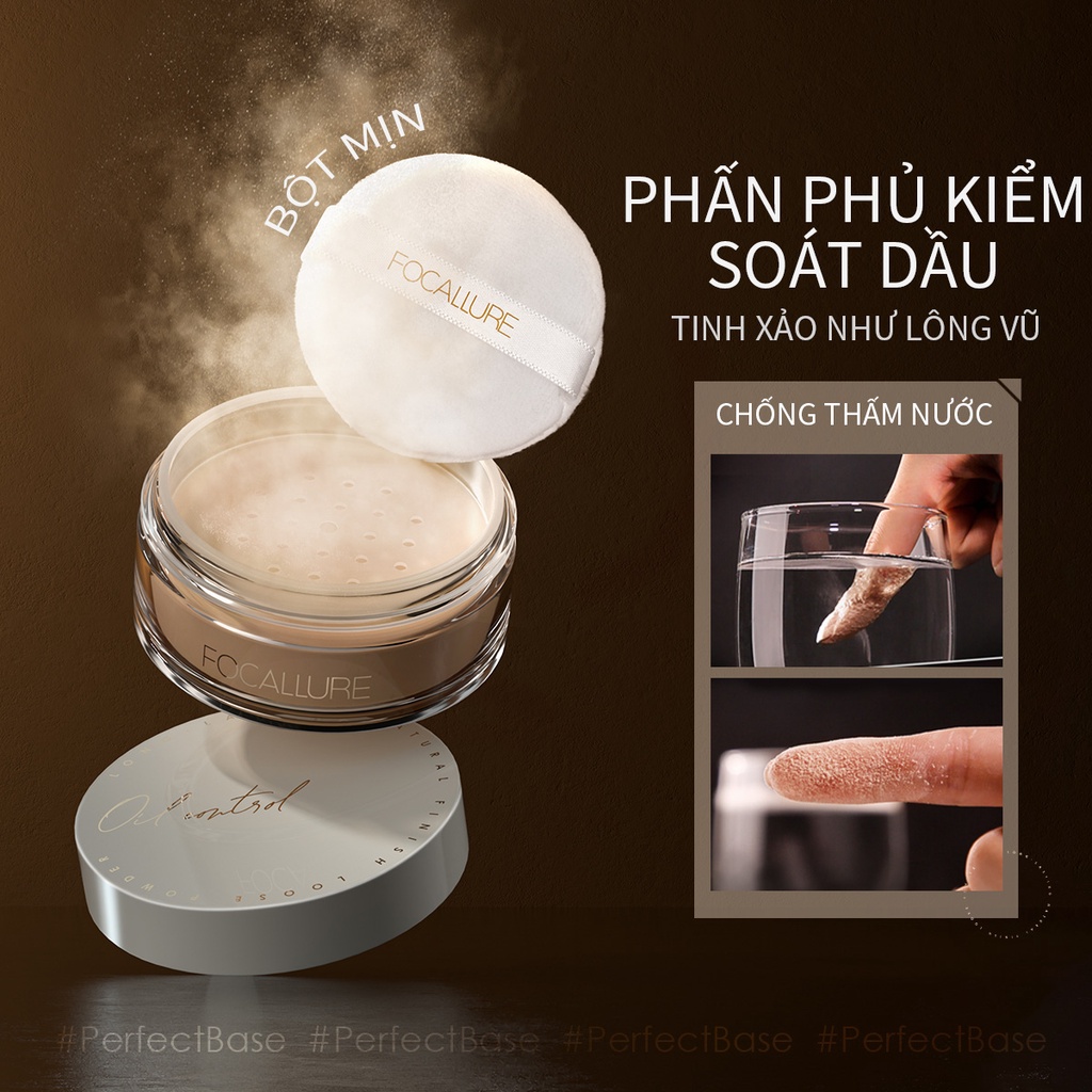 [OIL CONTROL] Phấn Phủ Dạng Bột FOCALLURE - Chuyên Kiểm Soát Dầu