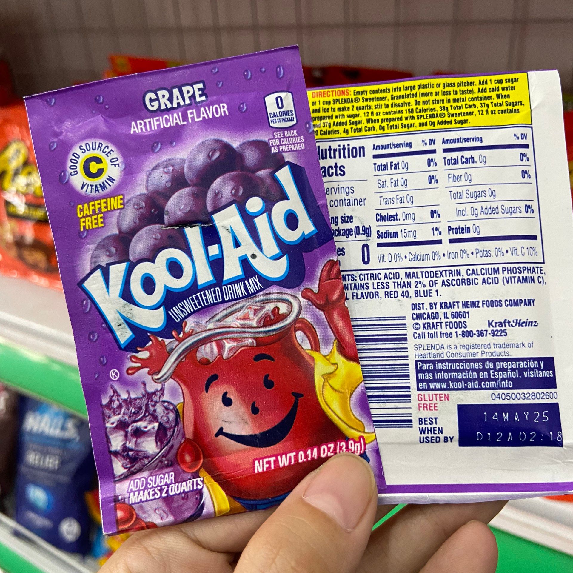 Bột pha nước trái cây Kool Aid vị nho gói 3.9g