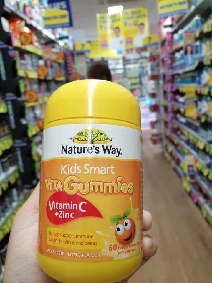 Nature's way kids smart vita gummies vitamin c & zin c lọ 60 viên