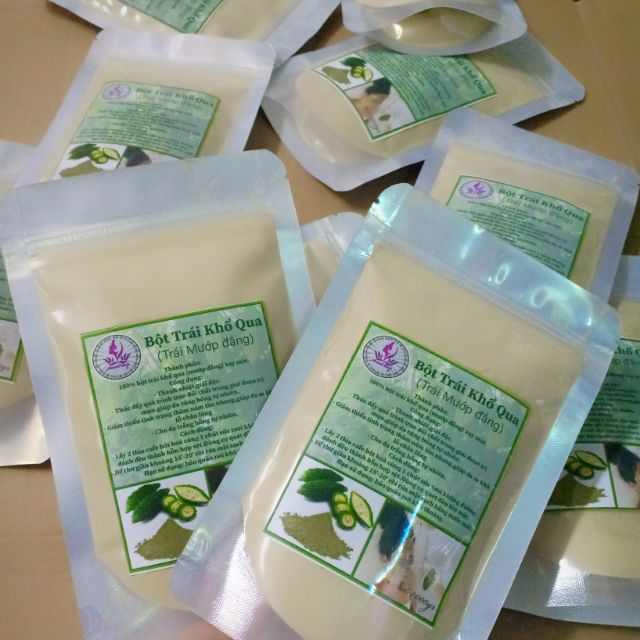 100g bột  mặt nạ khổ qua ( mướp đắng) giảm mụn thâm, làm sáng da