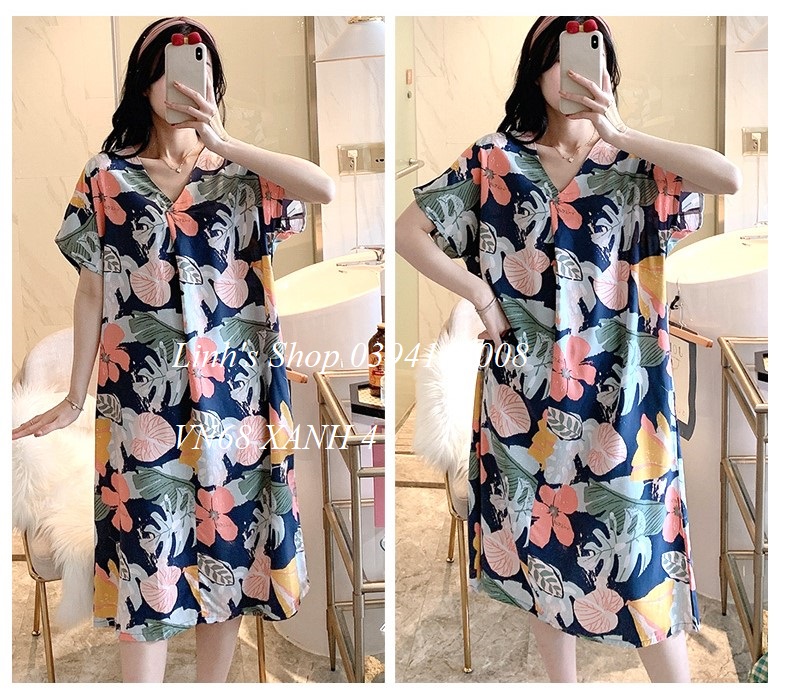Váy Ngủ Mặc Nhà Lanh Siêu Mát VN68