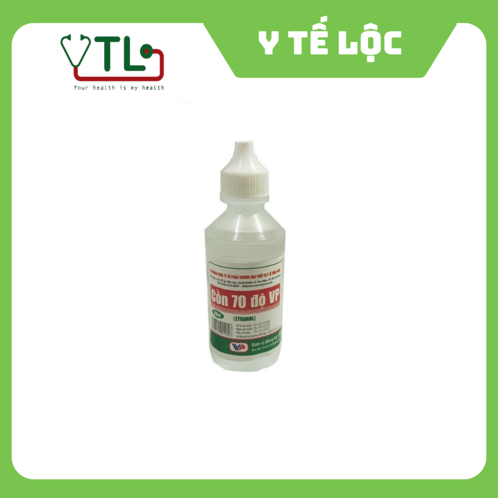 Cồn 70 độ Vĩnh Phúc Chai 60ml