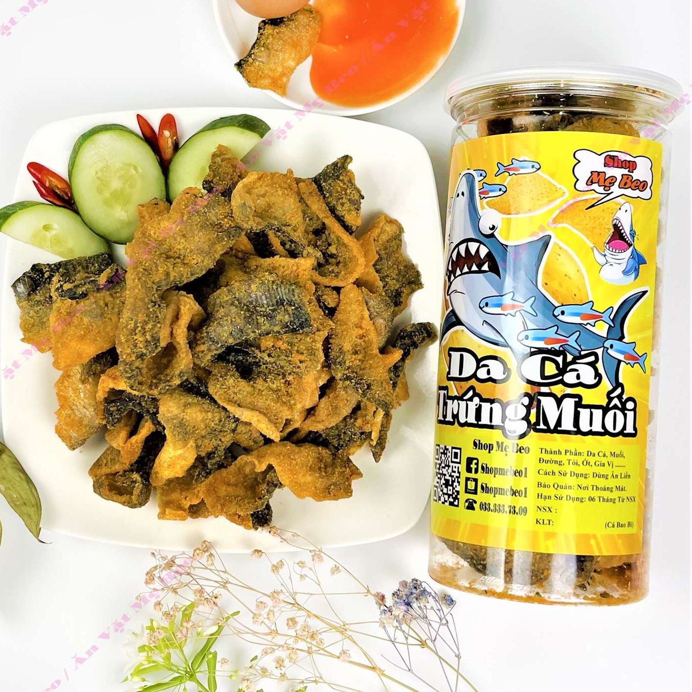 Da cá trứng muối 200gr ăn vặt cực ngon
