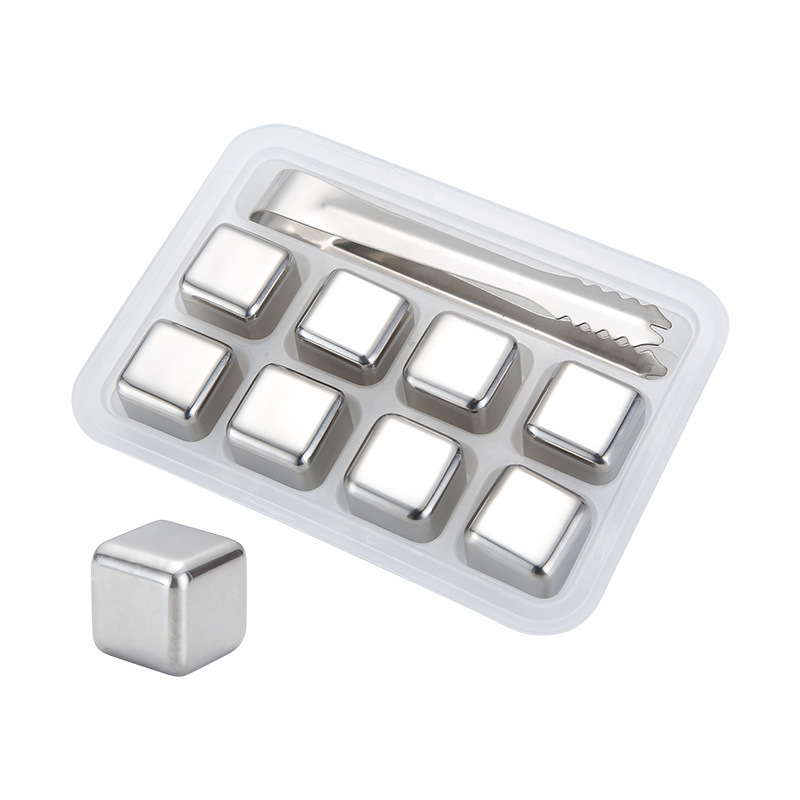 Đá Lạnh Vĩnh Cữu Inox 304 Không Tan ( Hộp 8 Viên )