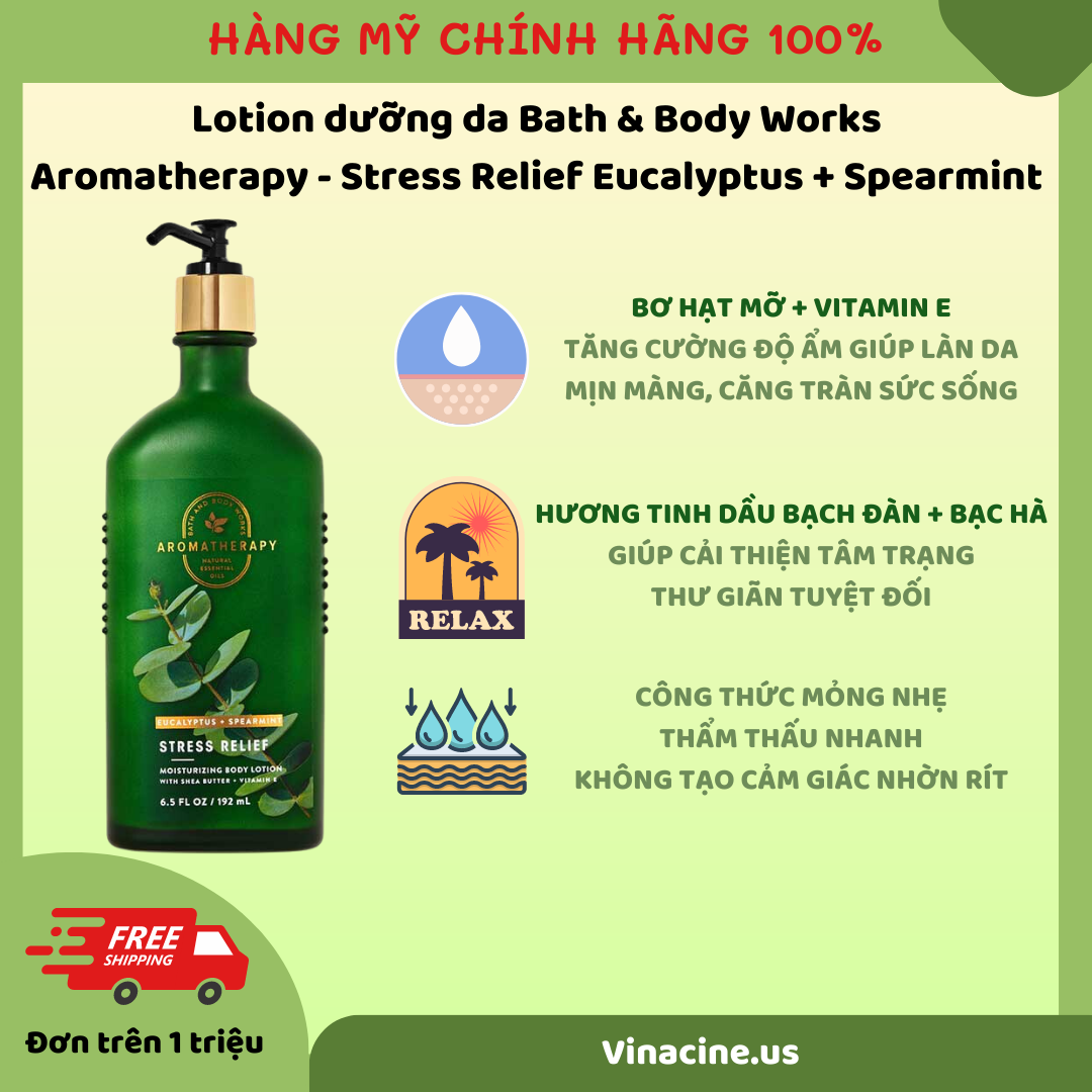 Lotion dưỡng da Bath & Body Works Aromatherapy