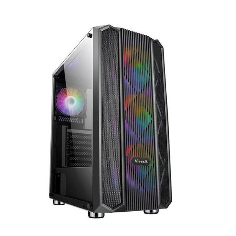 Bảng giá Vỏ máy tính Vitra Nefertiti Q1 E-ATX kèm 1Fan Dual Ring RGB Mid Tower, sản phẩm tốt với chất lượng và độ bền cao, cam kết giống như hình Phong Vũ