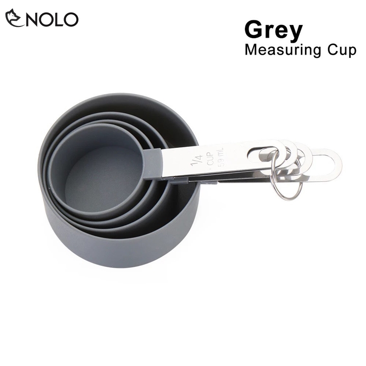 Kitchen Tools 4 PCs set food baking material measuring cup volume scale on handle set